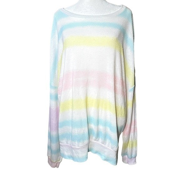 Pink Lily Rainbow Long Sleeve Sweatshirt size M - Picture 1 of 10